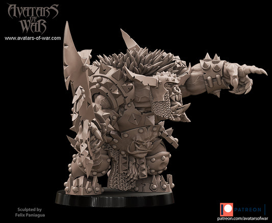 ORC - Black Orc Warboss - BR - ORCS - Fantasy – Avatars of War - Legendary Heroes Patreon May 2021 - Batch 3