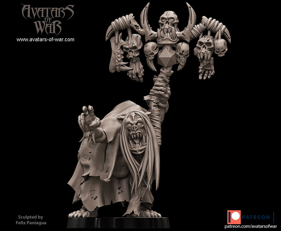 ORC - Orc Female Witch  - BR - ORCS - Fantasy – Avatars of War - Legendary Heroes Patreon May 2021 - Batch 4