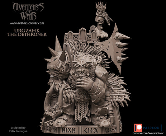 ORC - Orc Warlord Urgzahk - BR - ORCS - Fantasy – Avatars of War - Legendary Heroes Patreon May 2021 - Batch 4
