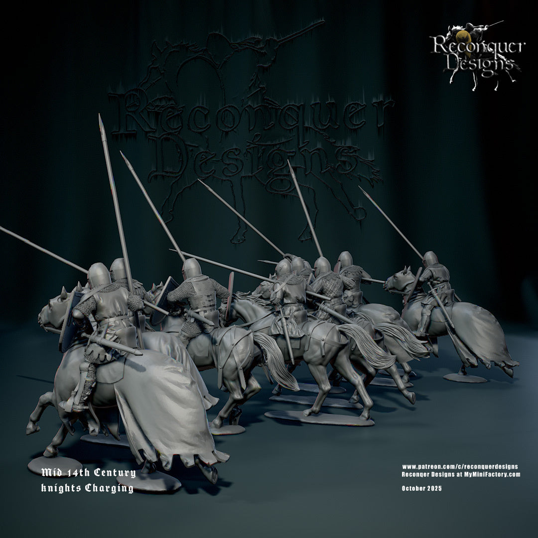 RD - Knights Mid 14th century Charging - MULTI - Historical - Reconquer Designs 25-10 Novità