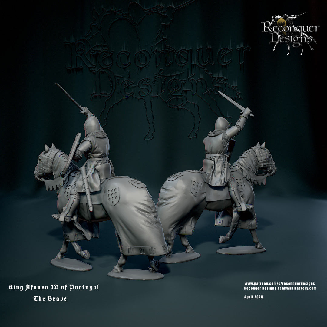 RD - King Alfonso IV of Portugal, mounted - MULTI - Historical - Reconquer Designs 25-10 Novità
