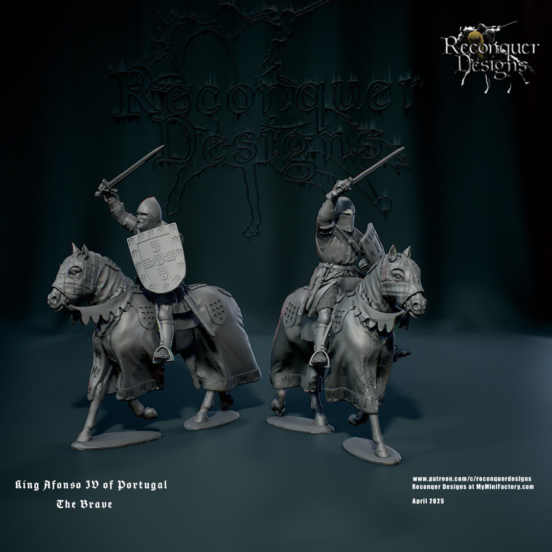 RD - King Alfonso IV of Portugal, mounted - MULTI - Historical - Reconquer Designs 25-10 Novità
