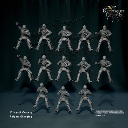 RD - Knights Mid 14th century Charging - MULTI - Historical - Reconquer Designs 25-10 Novità