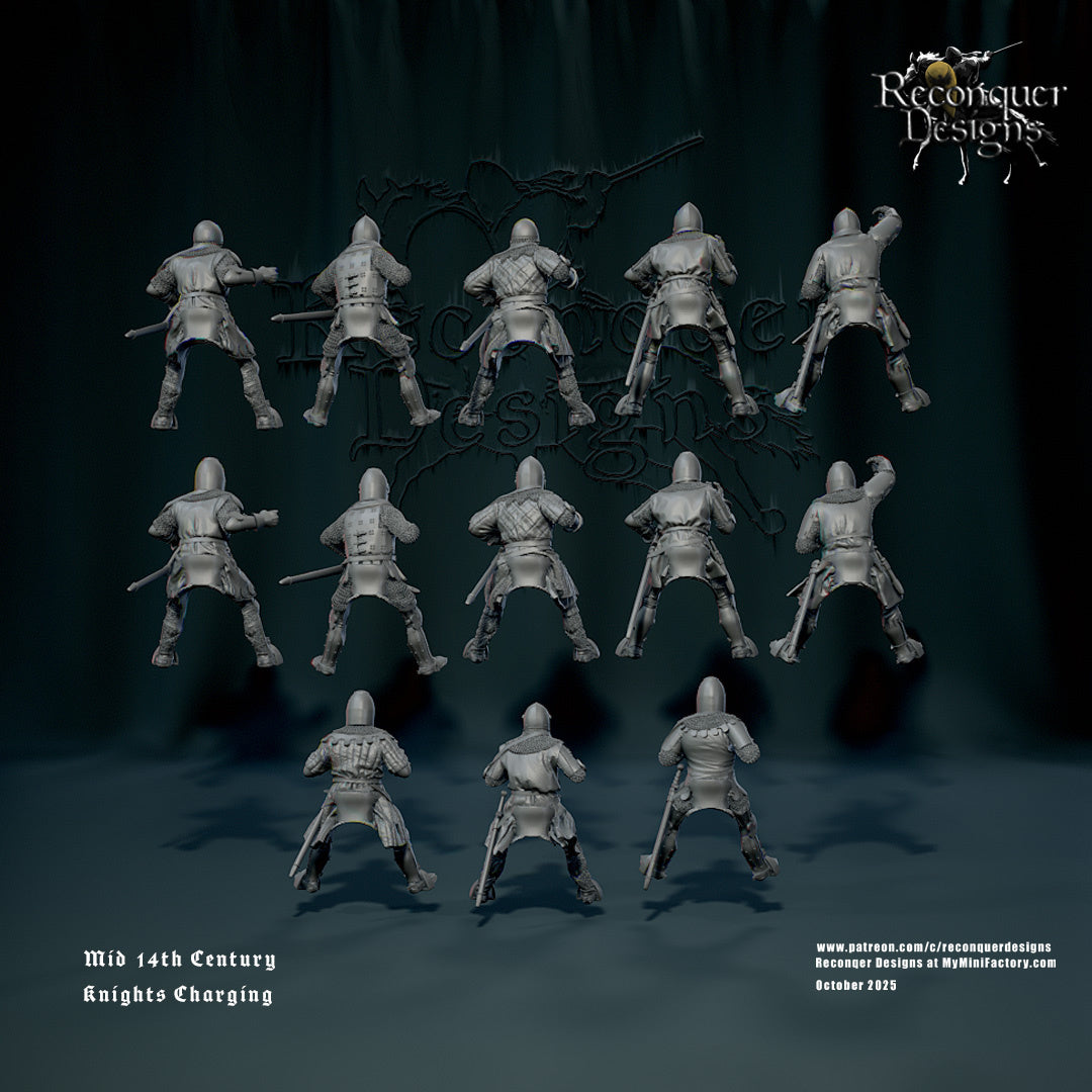 RD - Knights Mid 14th century Charging - MULTI - Historical - Reconquer Designs 25-10 Novità