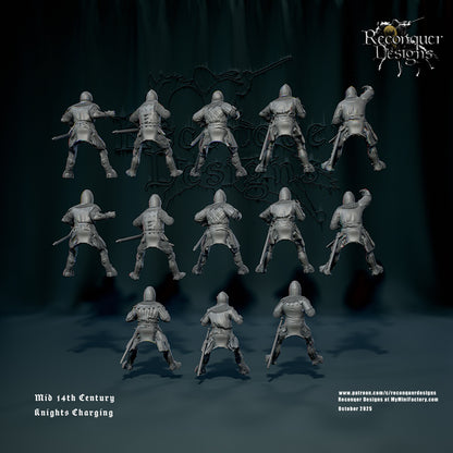RD - Knights Mid 14th century Charging - MULTI - Historical - Reconquer Designs 25-10 Novità