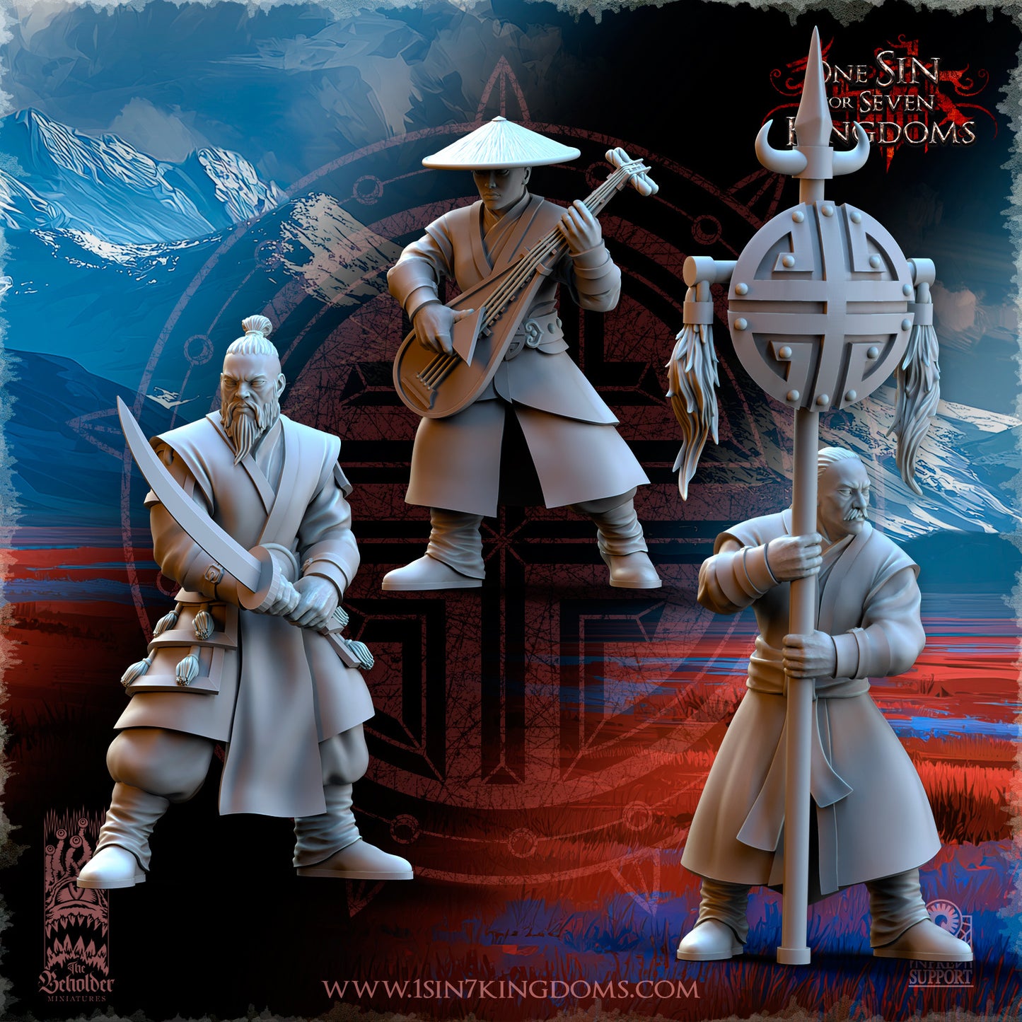 AS - Peasant MIlitia Command Group - ASTARII - The Beholder Miniatures 25-12 Novità