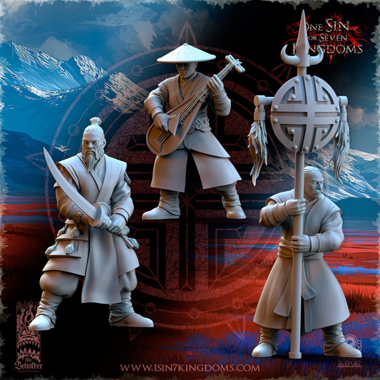 AS - Peasant MIlitia Command Group - ASTARII - The Beholder Miniatures 25-12 Novità