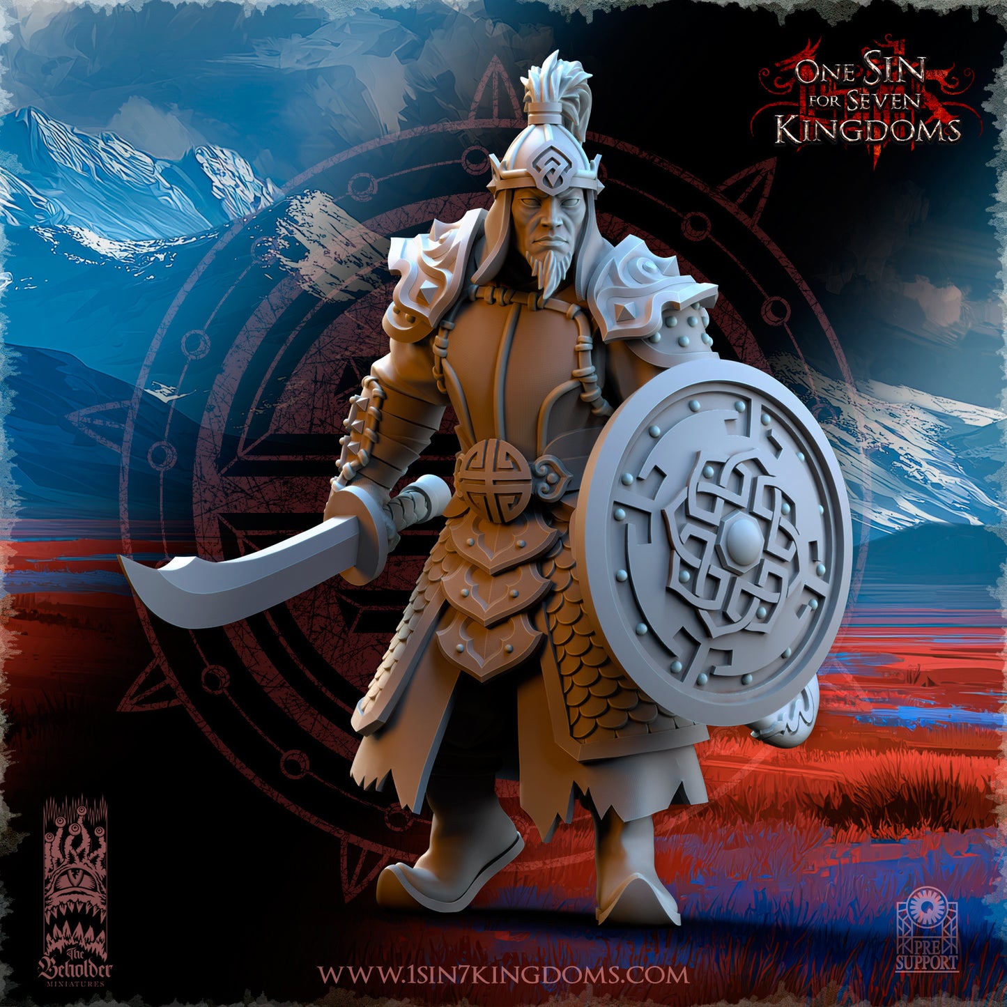 AS - Warrior sword & shield - BR - ASTARII - The Beholder Miniatures 25-09 Novità