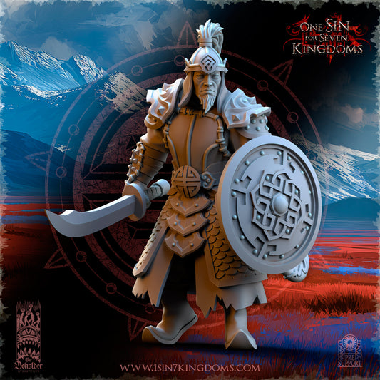 AS - Warrior sword & shield - BR - ASTARII - The Beholder Miniatures 25-09 Novità