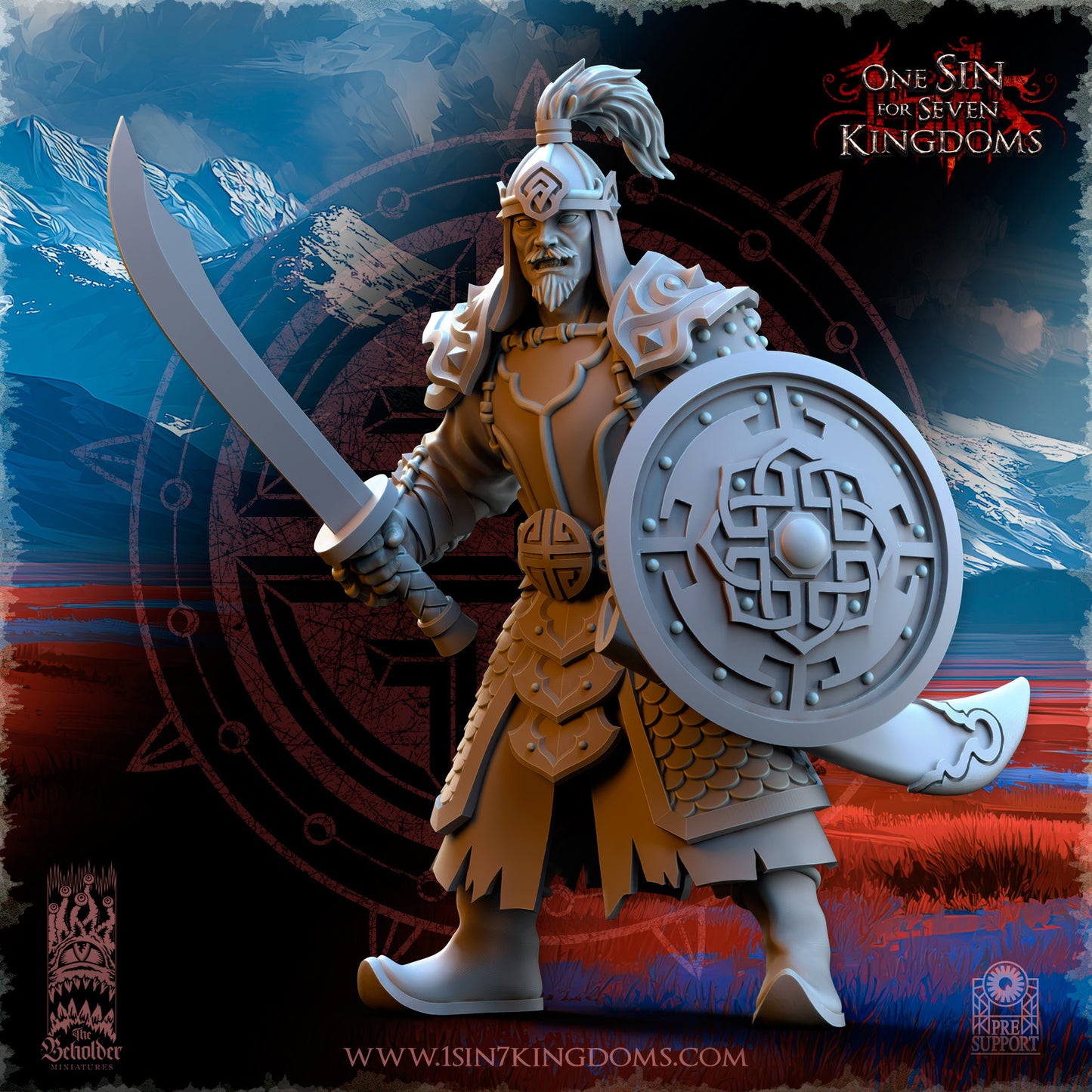 AS - Warrior sword & shield - BR - ASTARII - The Beholder Miniatures 25-09 Novità