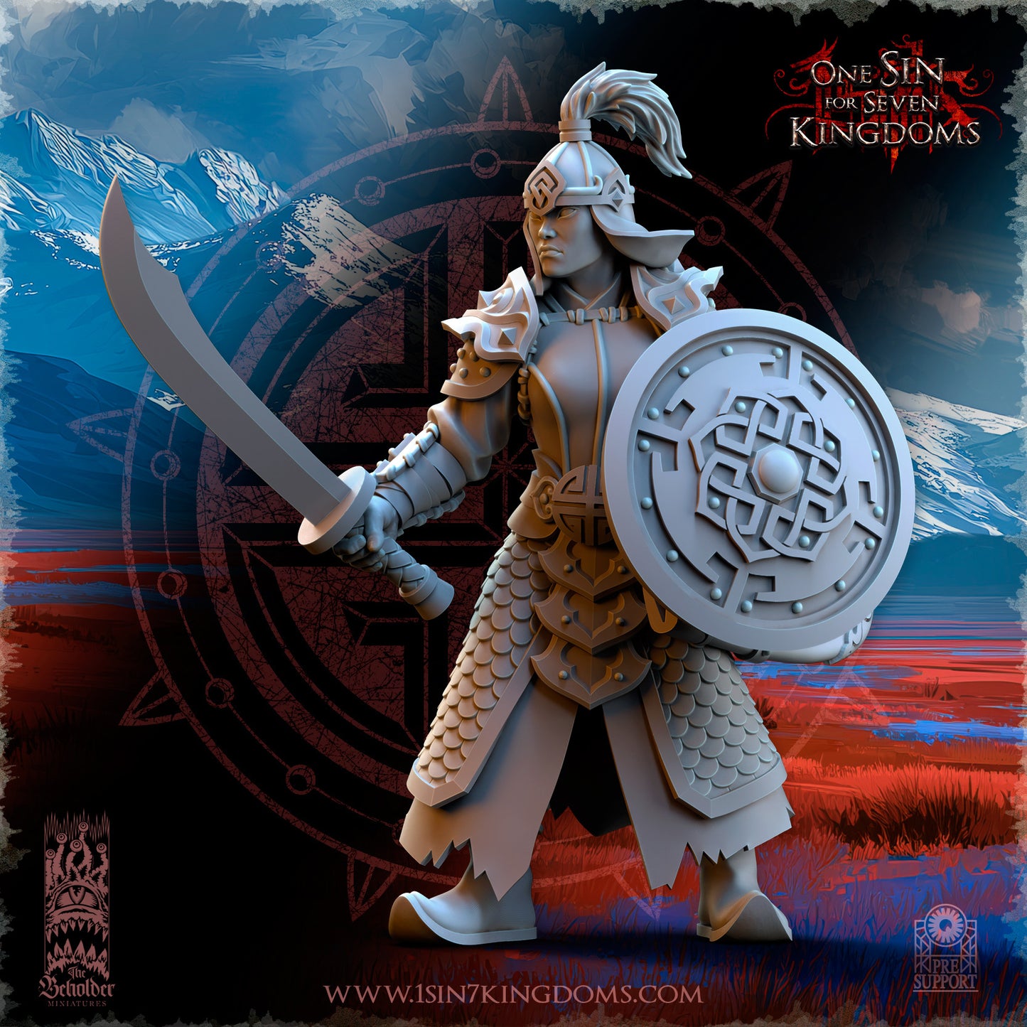 AS - Warrior sword & shield - BR - ASTARII - The Beholder Miniatures 25-09 Novità