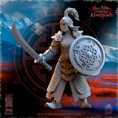 AS - Warrior sword & shield - BR - ASTARII - The Beholder Miniatures 25-09 Novità