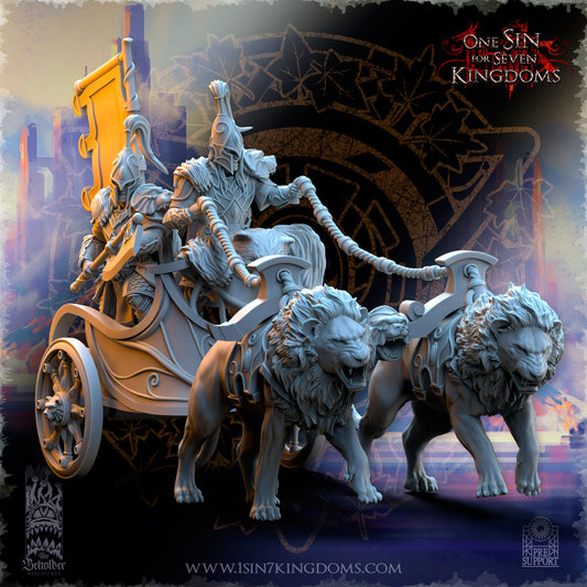 SE - Bear Guardians Chariot - MULTI – SILVERMOON ELVES - Fantasy – The Beholder Miniatures 24-05