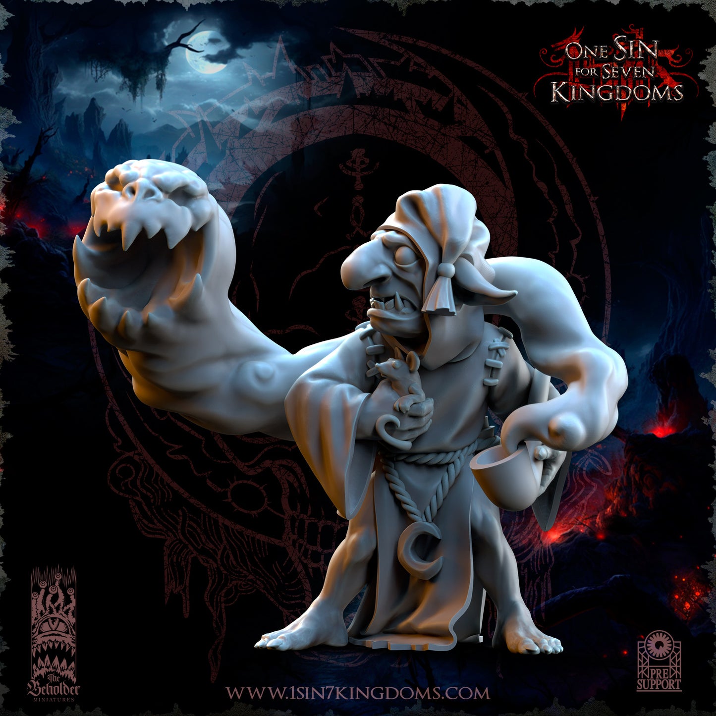 EE - Ohru Tree Shepherd - MULTI – ELFES À FEUILLES PERSISTANTES - Fantasy – The Beholder Miniatures 25-04