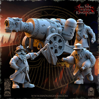 DK - Ingénieurs de guerre - BR – ROYAUME DES NAINS - Fantasy – The Beholder Miniatures 25-05 Nouveau