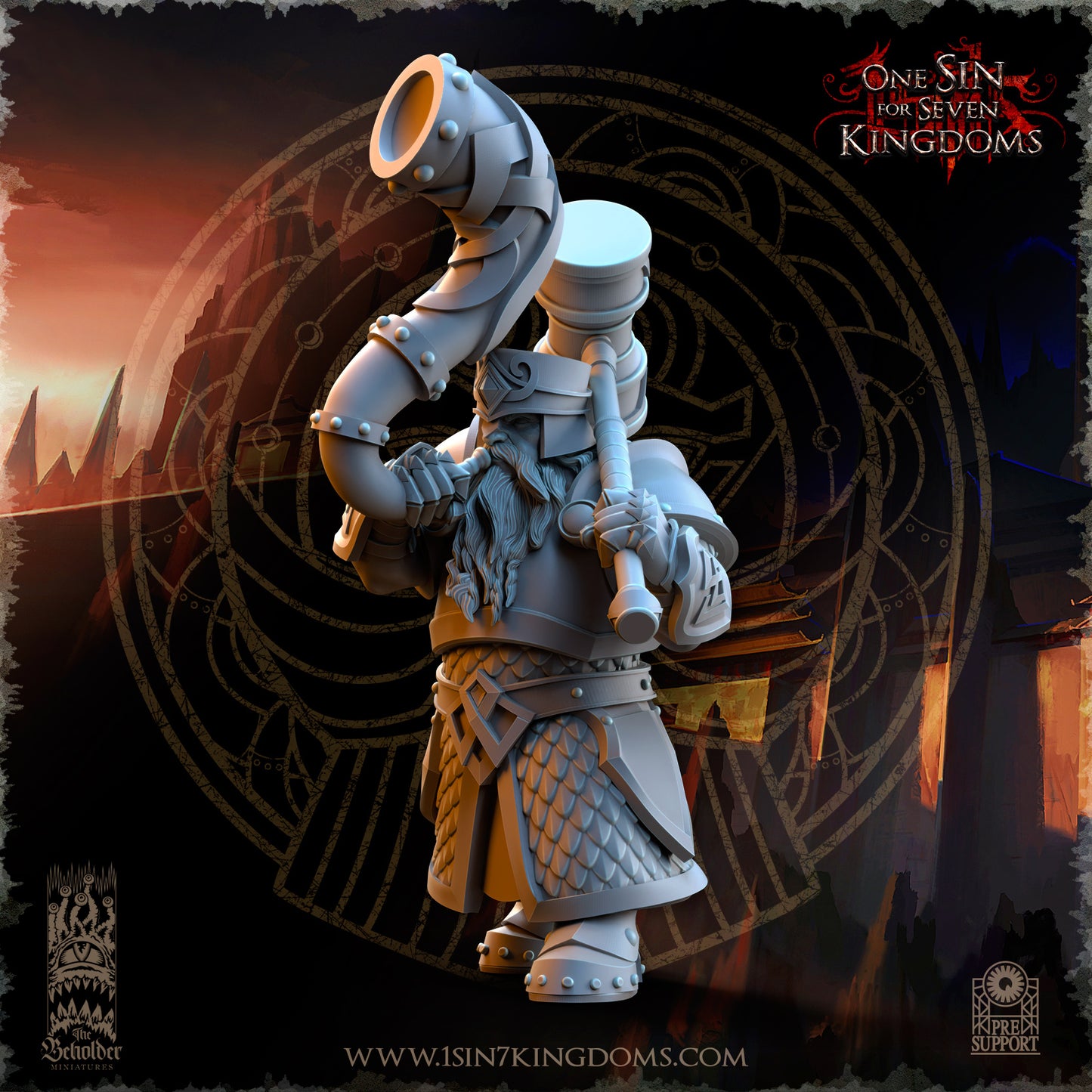 DK - Ingénieurs de guerre - BR – ROYAUME DES NAINS - Fantasy – The Beholder Miniatures 25-05 Nouveau