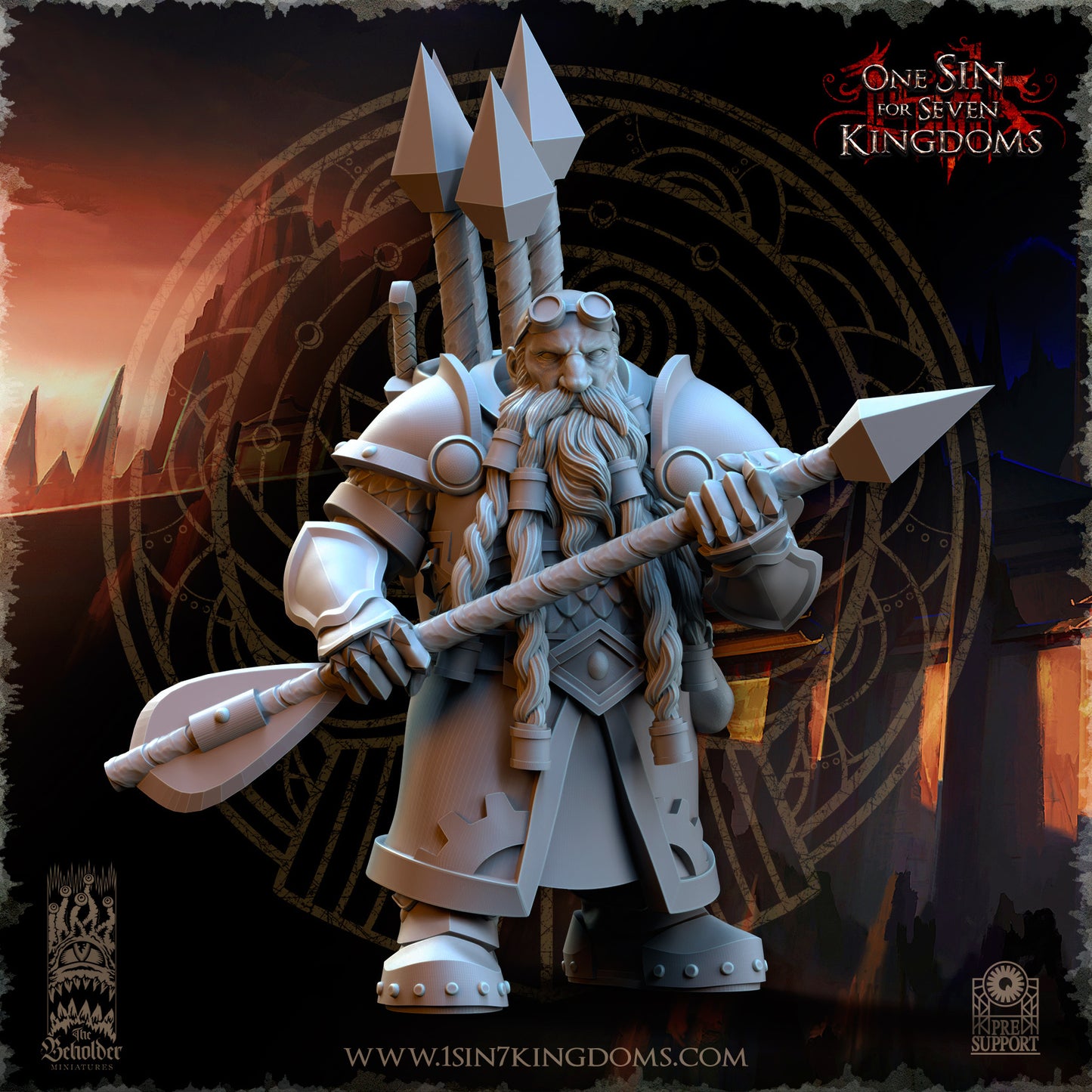 DK - Ingénieurs de guerre - BR – ROYAUME DES NAINS - Fantasy – The Beholder Miniatures 25-05 Nouveau