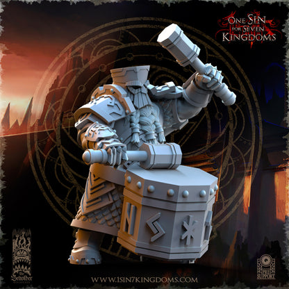 DK - Ironheads - Command Group - BR – DWARVEN KINGDOM - Fantasy – The Beholder Miniatures 25-05 New