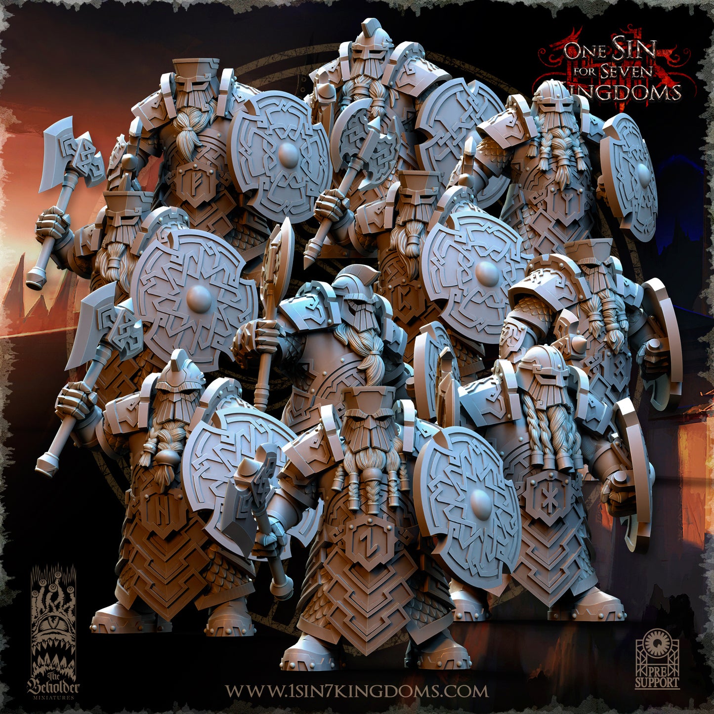 DK - Ingénieurs de guerre - BR – ROYAUME DES NAINS - Fantasy – The Beholder Miniatures 25-05 Nouveau