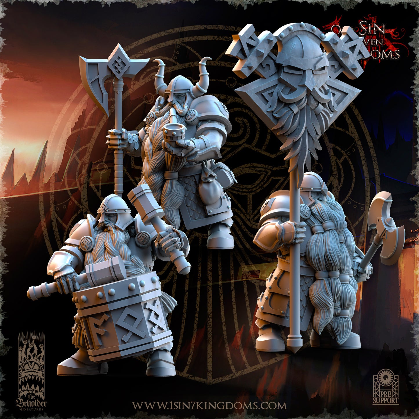 DK - Ingénieurs de guerre - BR – ROYAUME DES NAINS - Fantasy – The Beholder Miniatures 25-05 Nouveau