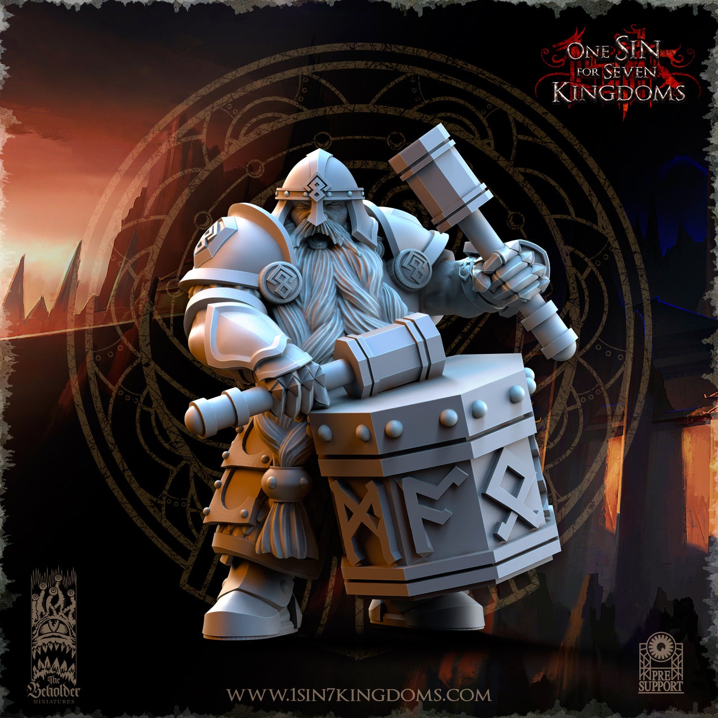 DK - Ingénieurs de guerre - BR – ROYAUME DES NAINS - Fantasy – The Beholder Miniatures 25-05 Nouveau