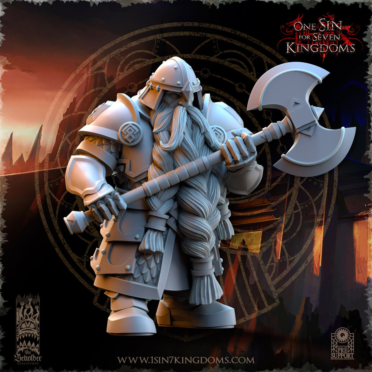 DK - Ingénieurs de guerre - BR – ROYAUME DES NAINS - Fantasy – The Beholder Miniatures 25-05 Nouveau