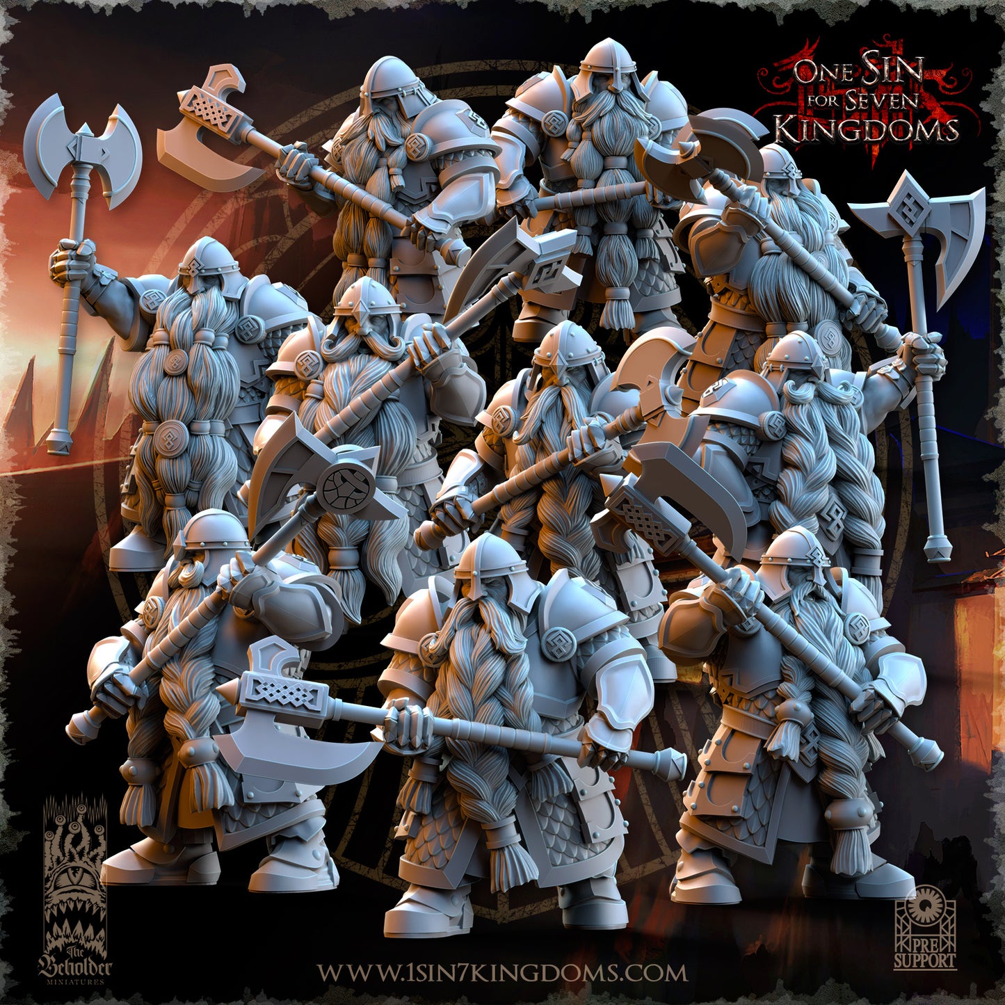 DK - Ingénieurs de guerre - BR – ROYAUME DES NAINS - Fantasy – The Beholder Miniatures 25-05 Nouveau