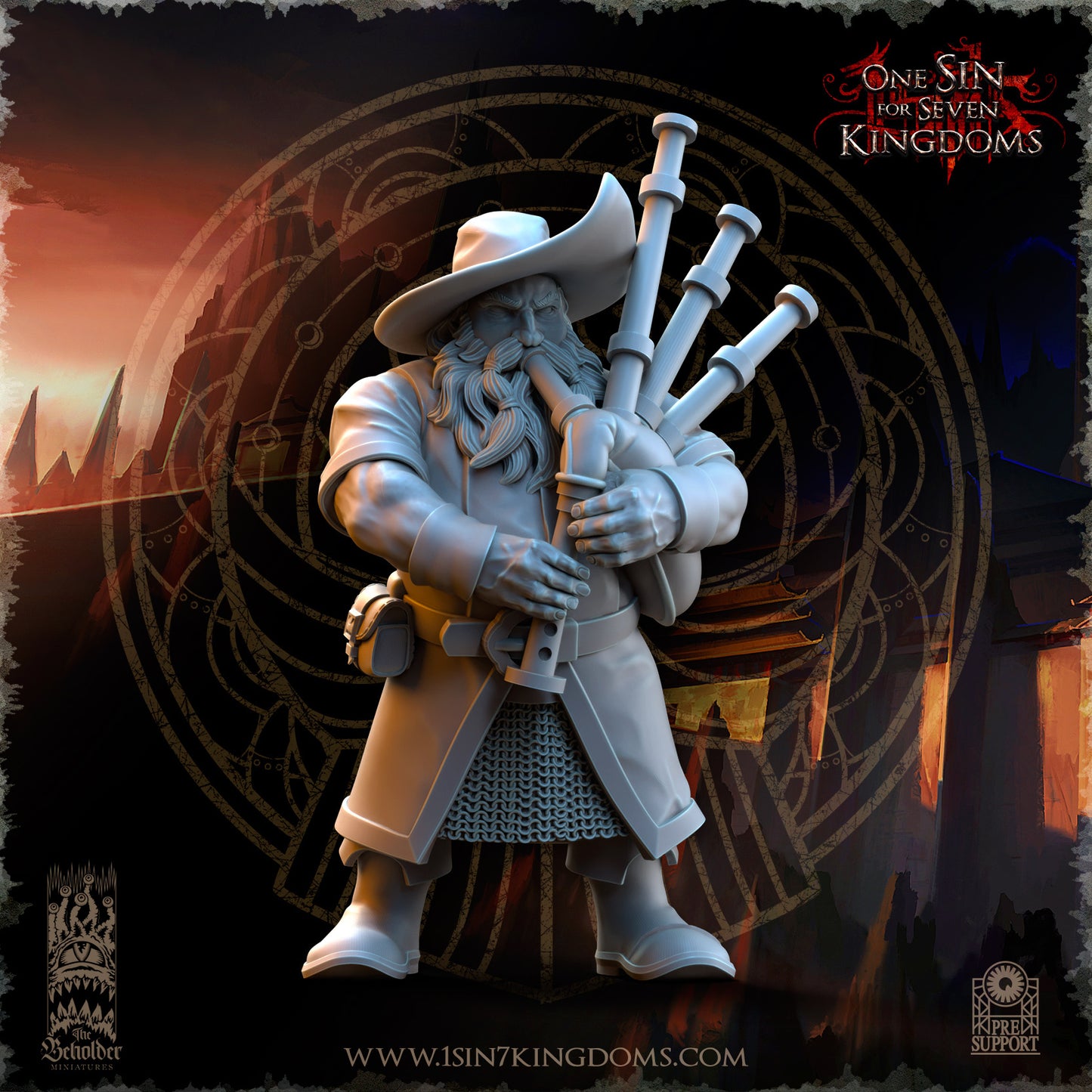 DK - Miners - Command Group - BR – DWARVEN KINGDOM - Fantasy – The Beholder Miniatures 25-05 News