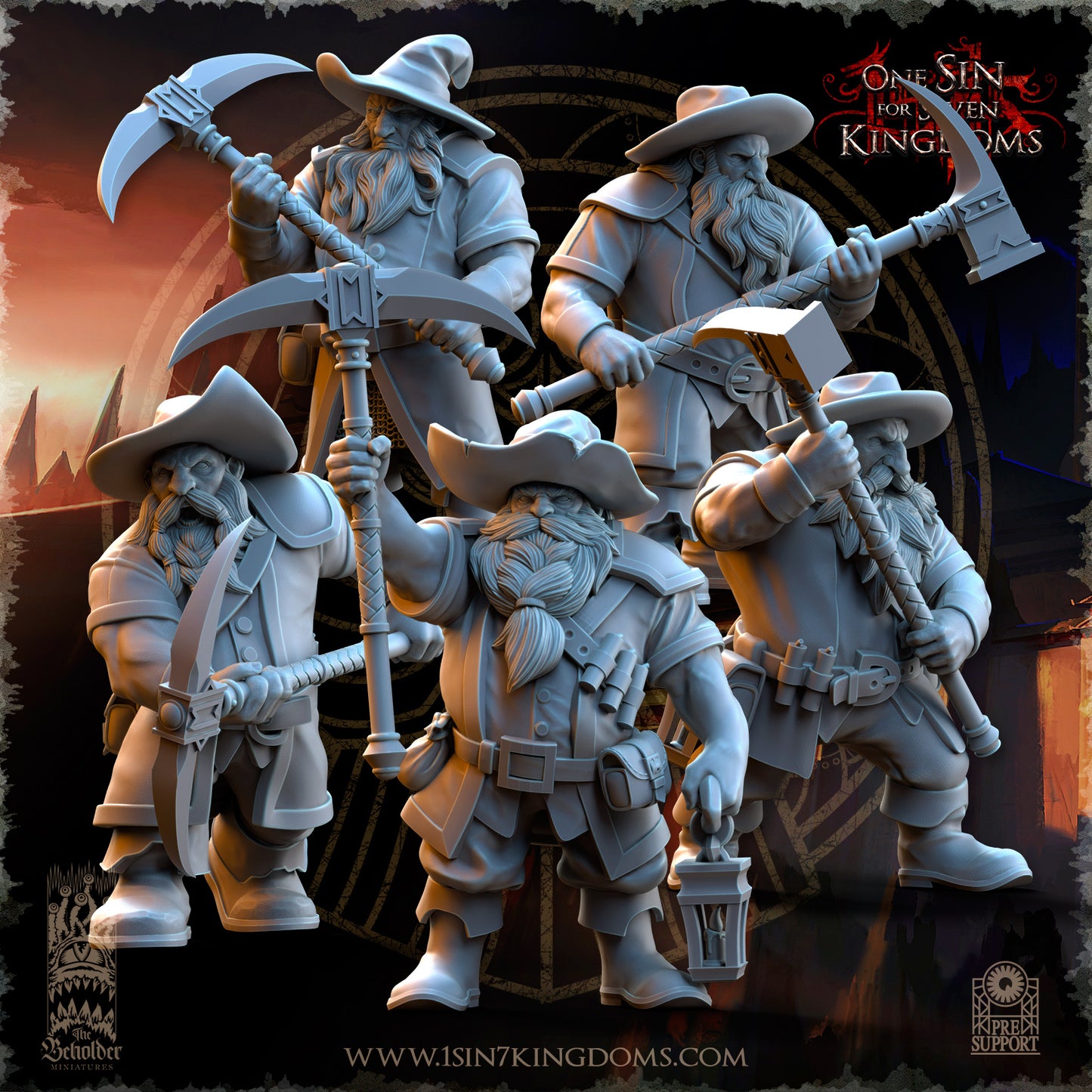 DK - Ingénieurs de guerre - BR – ROYAUME DES NAINS - Fantasy – The Beholder Miniatures 25-05 Nouveau