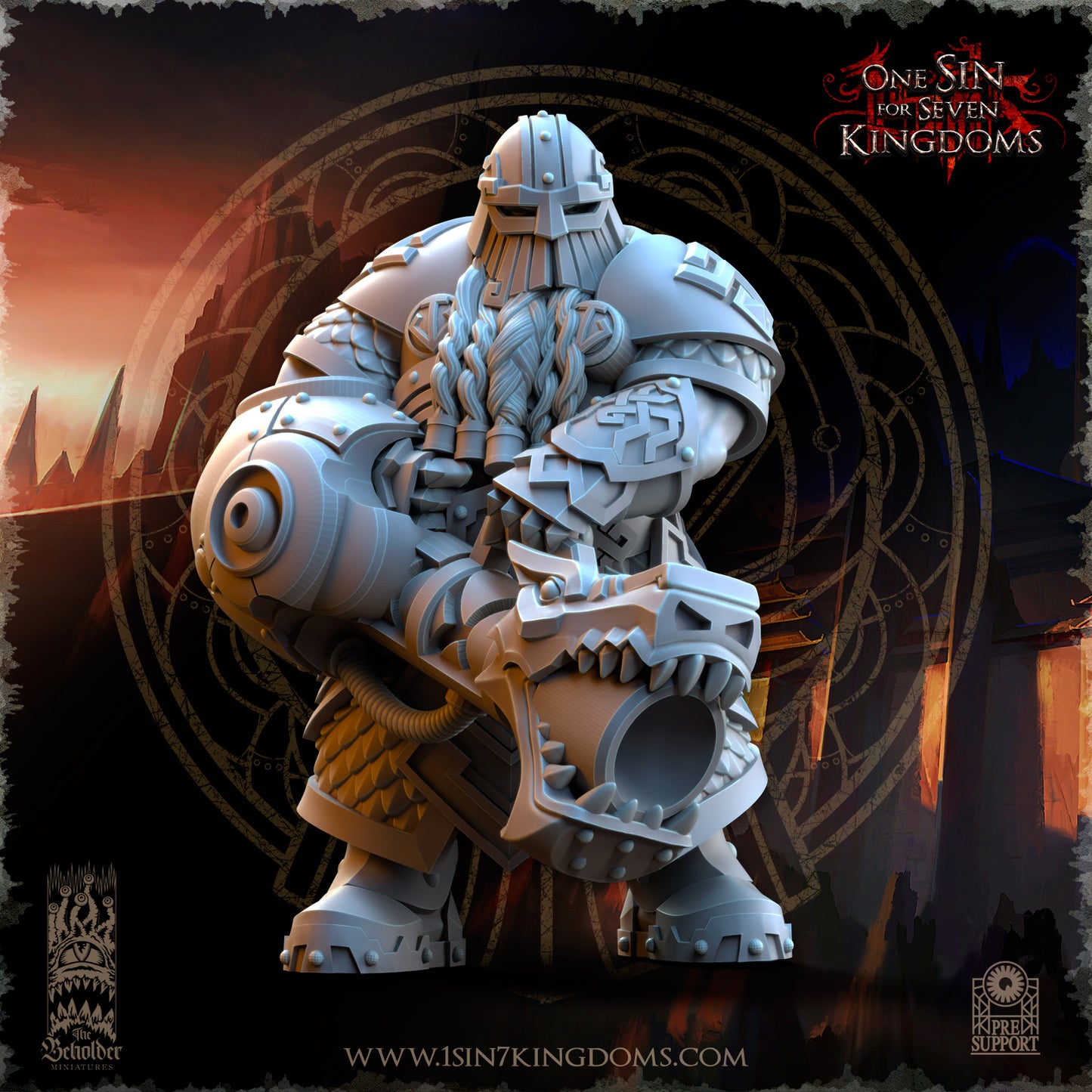 DK - Ironheads - Groupe de commandement - BR – ROYAUME DES NAINS - Fantasy – The Beholder Miniatures 25-05 Nouveau