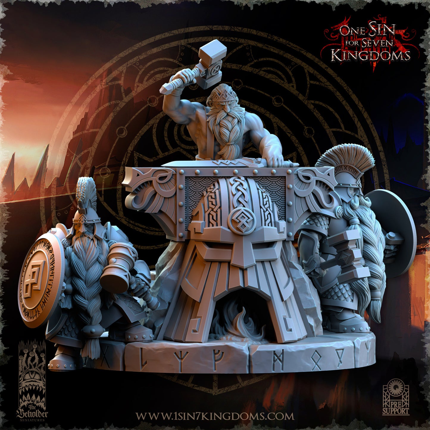 DK - Ingénieurs de guerre - BR – ROYAUME DES NAINS - Fantasy – The Beholder Miniatures 25-05 Nouveau