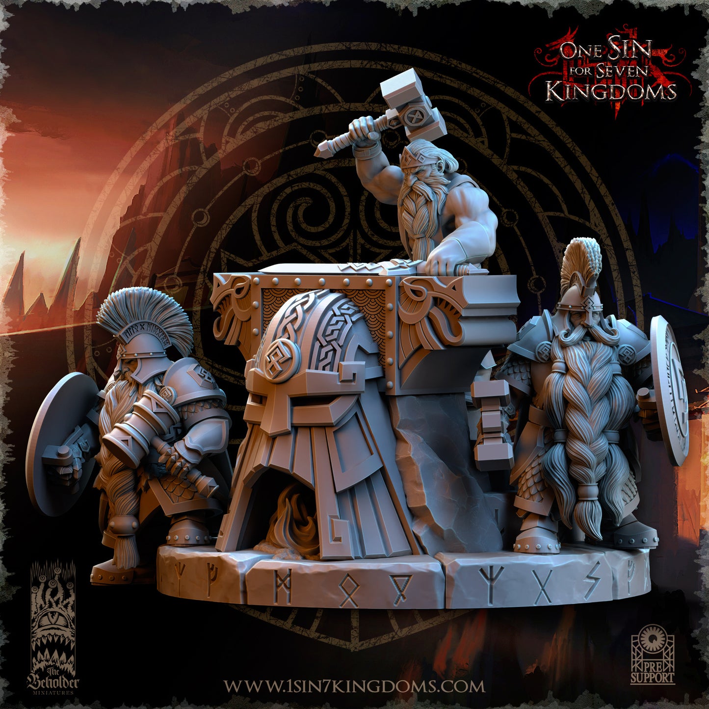 DK - Ingénieurs de guerre - BR – ROYAUME DES NAINS - Fantasy – The Beholder Miniatures 25-05 Nouveau