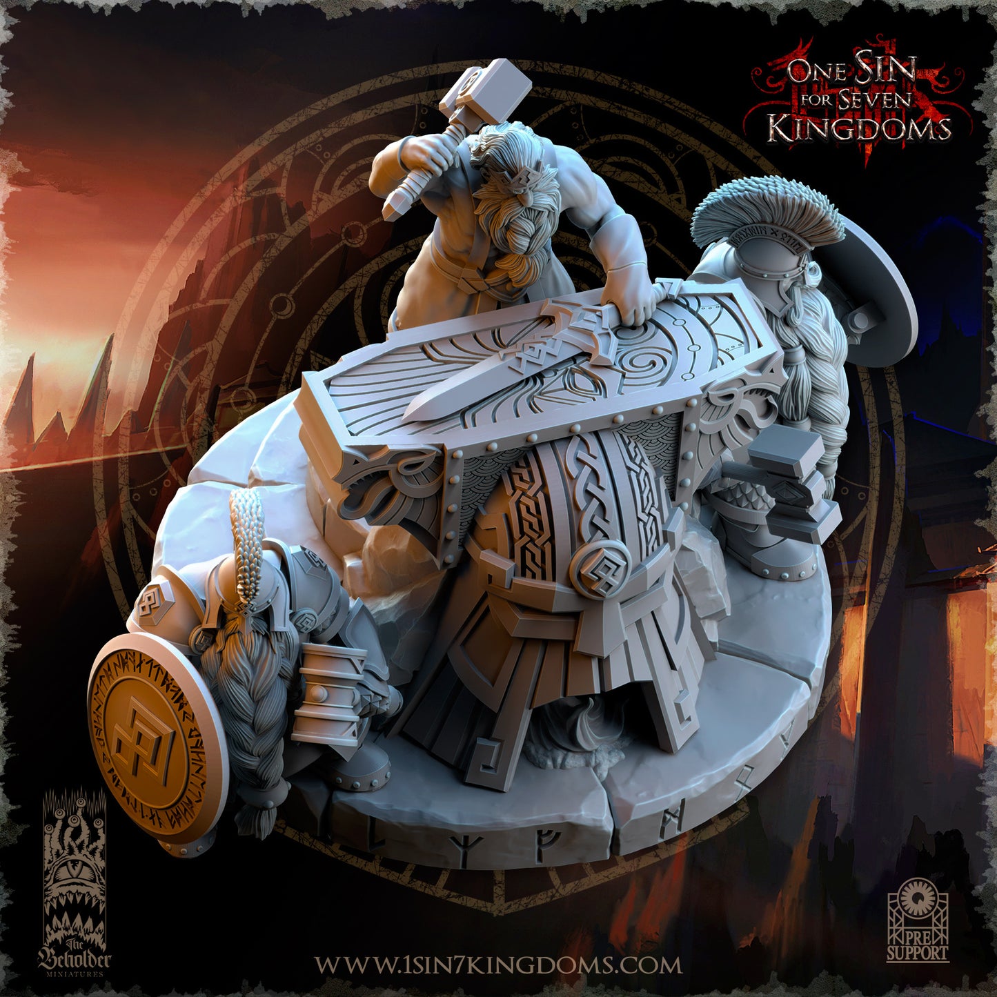 DK - Ingénieurs de guerre - BR – ROYAUME DES NAINS - Fantasy – The Beholder Miniatures 25-05 Nouveau