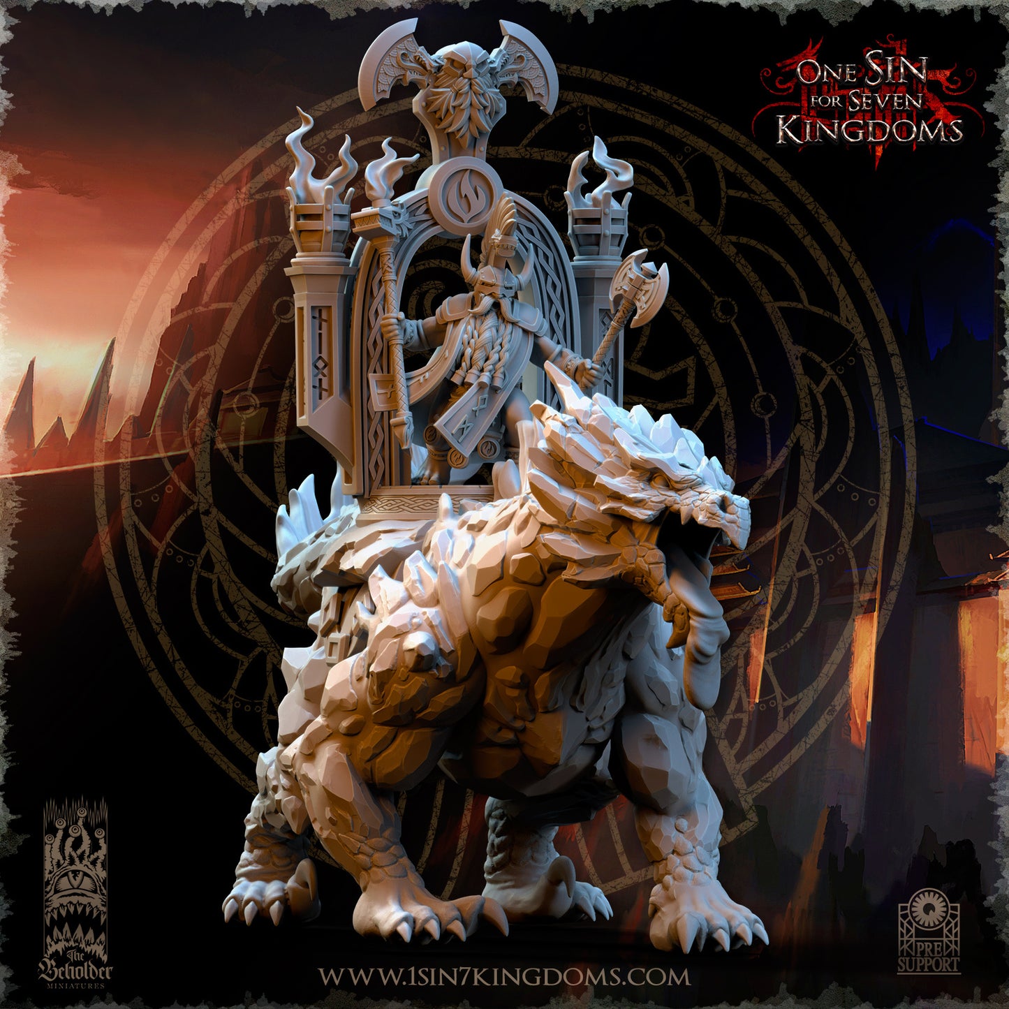 DK - Volcanic Beast - MULTI – DWARVEN KINGDOM - Fantasy – The Beholder Miniatures - 25-10 Novità