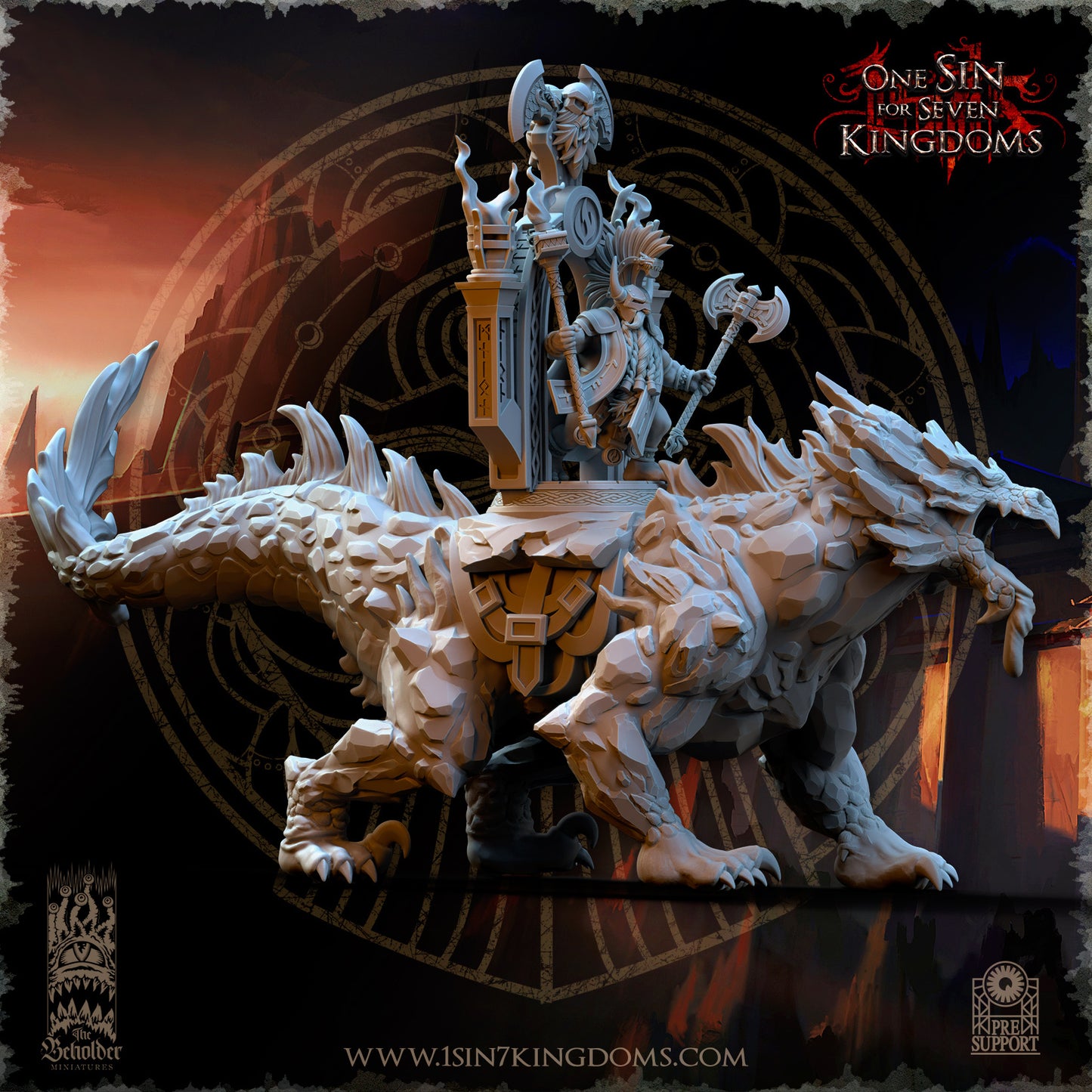 DK - Volcanic Beast - MULTI – DWARVEN KINGDOM - Fantasy – The Beholder Miniatures - 25-10 Novità