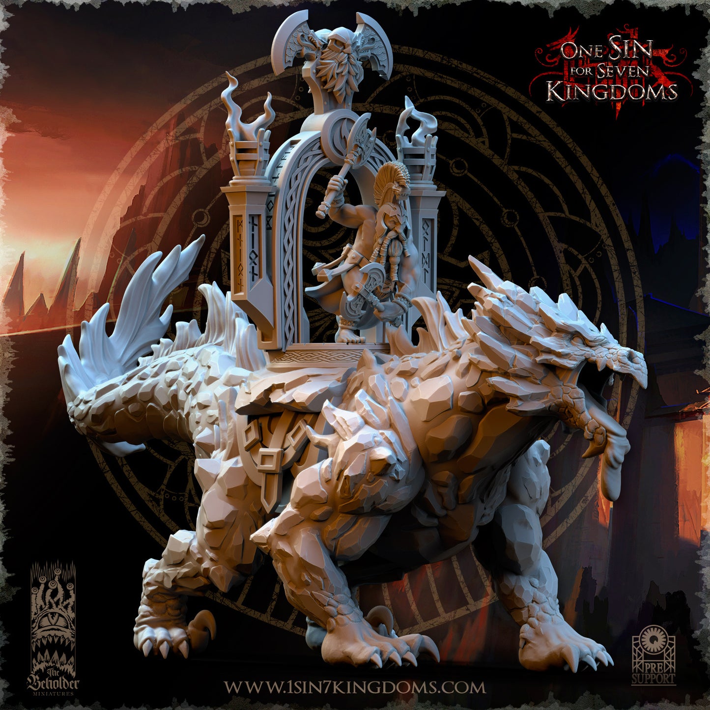 DK - Volcanic Beast - MULTI – DWARVEN KINGDOM - Fantasy – The Beholder Miniatures - 25-10 Novità
