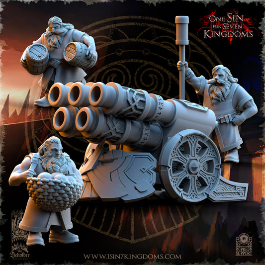 DK - Ingénieurs de guerre - BR – ROYAUME DES NAINS - Fantasy – The Beholder Miniatures 25-05 Nouveau