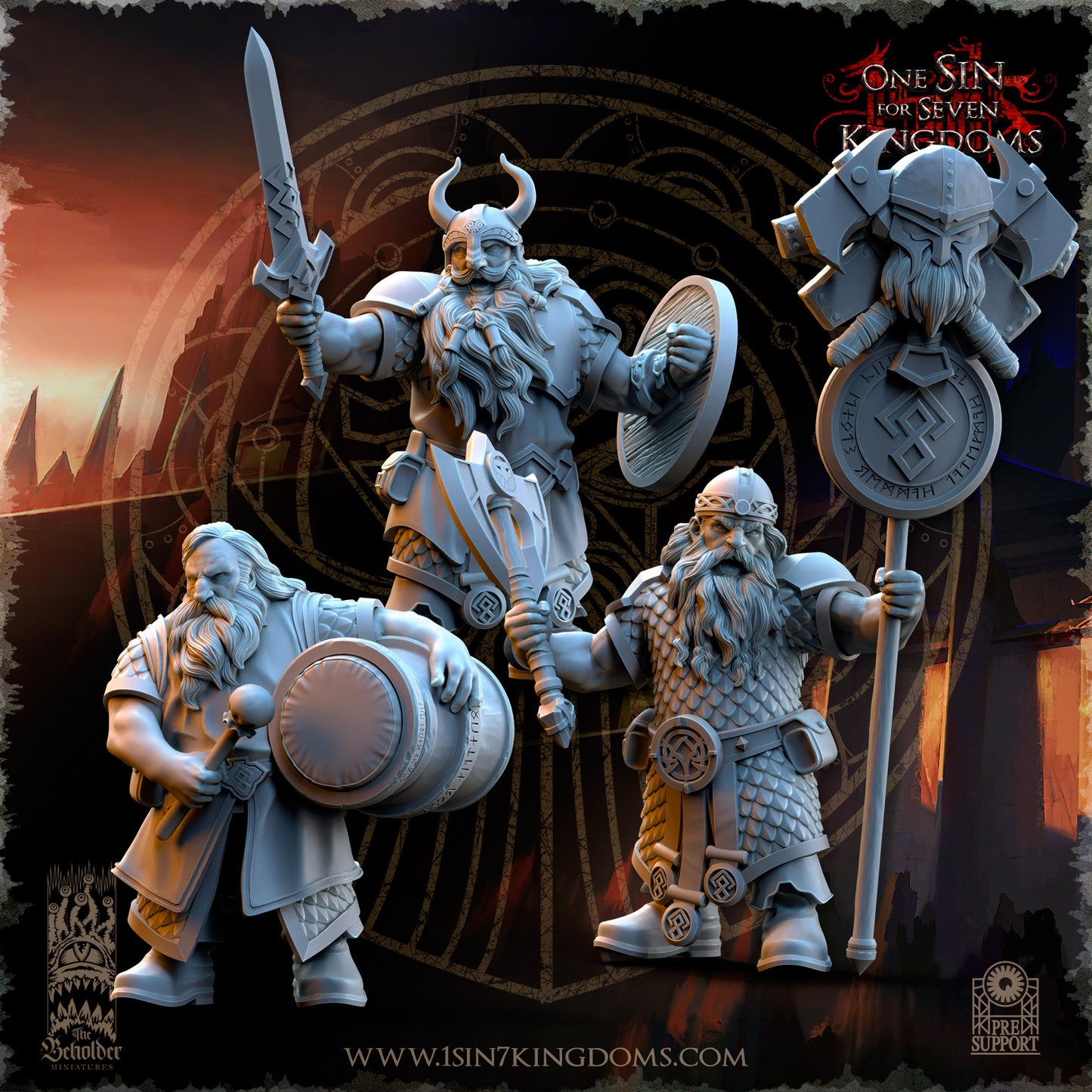 DK - Ingénieurs de guerre - BR – ROYAUME DES NAINS - Fantasy – The Beholder Miniatures 25-05 Nouveau