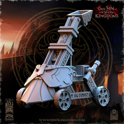 DK - Catapult + Crew - BR/MULTI – DWARVEN KINGDOM - Fantasy – The Beholder Miniatures 25-04