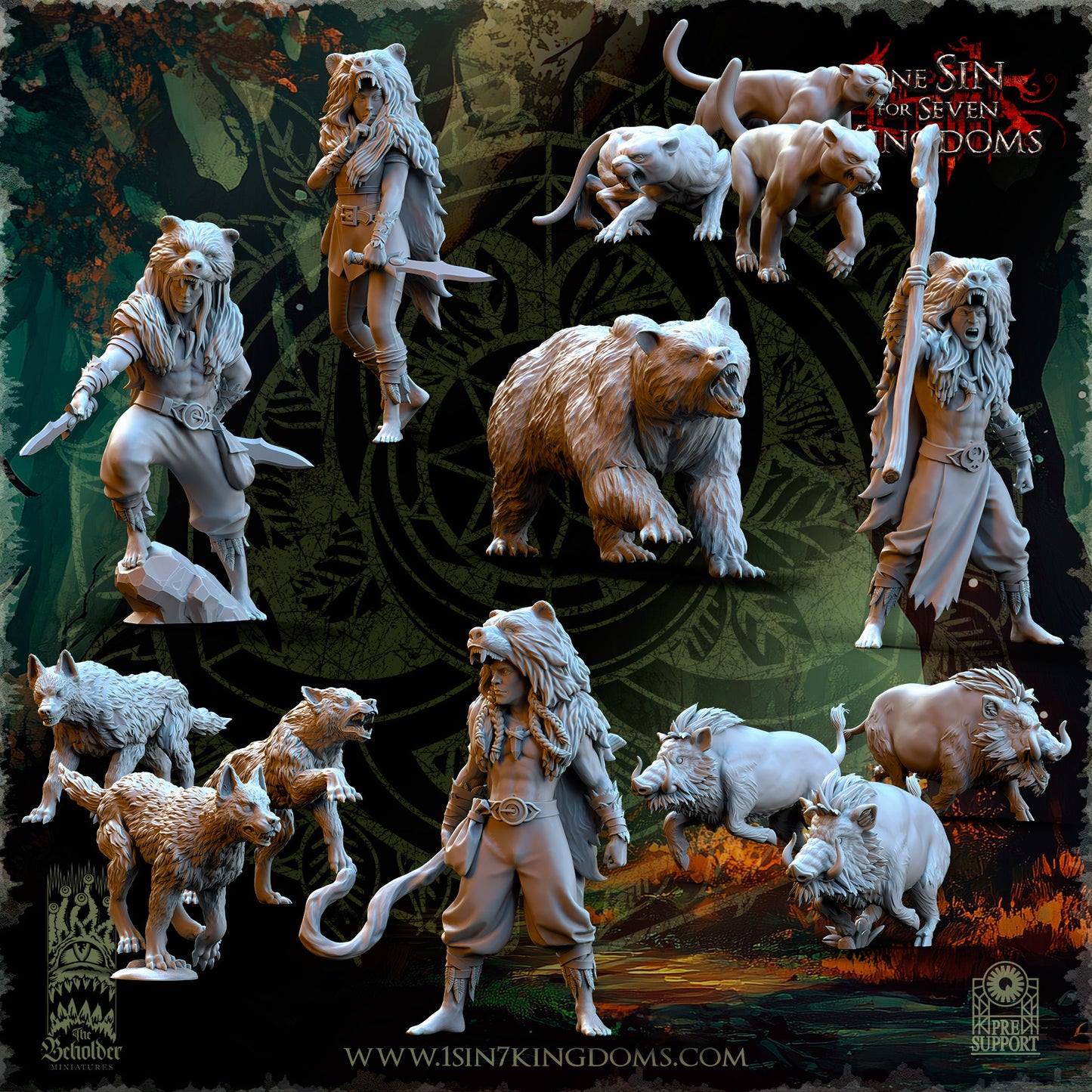 EE - Animals (no Beastmasters) - BR - EVERGREEN ELVES - The Beholder Miniatures 25-10 Novità