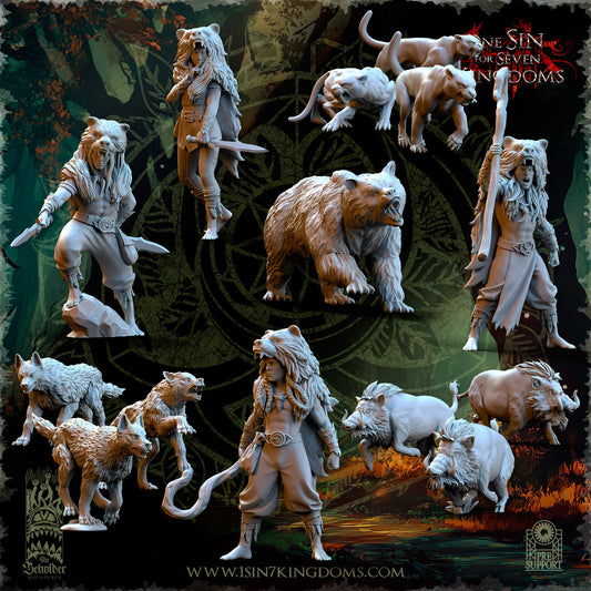EE - Animals (no Beastmasters) - BR - EVERGREEN ELVES - The Beholder Miniatures 25-10 Novità