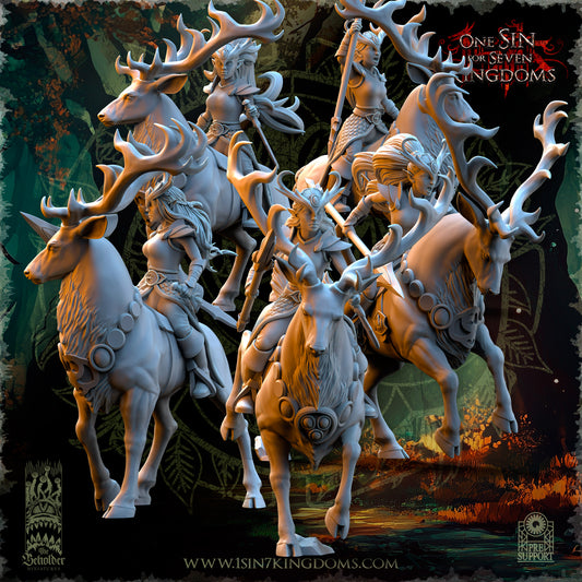 EE - Deepwood  Maidens with dagger - BR - EVERGREEN ELVES - The Beholder Miniatures 25-09 Novità