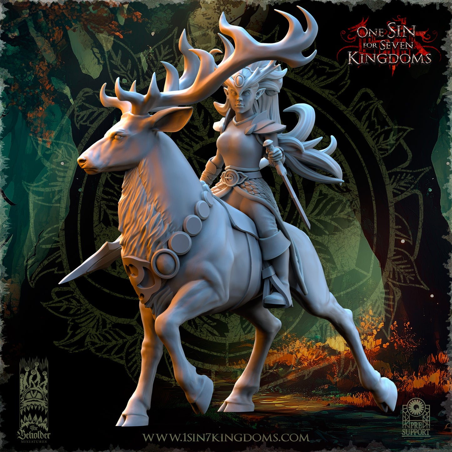 EE - Deepwood  Maidens with dagger - BR - EVERGREEN ELVES - The Beholder Miniatures 25-09 Novità