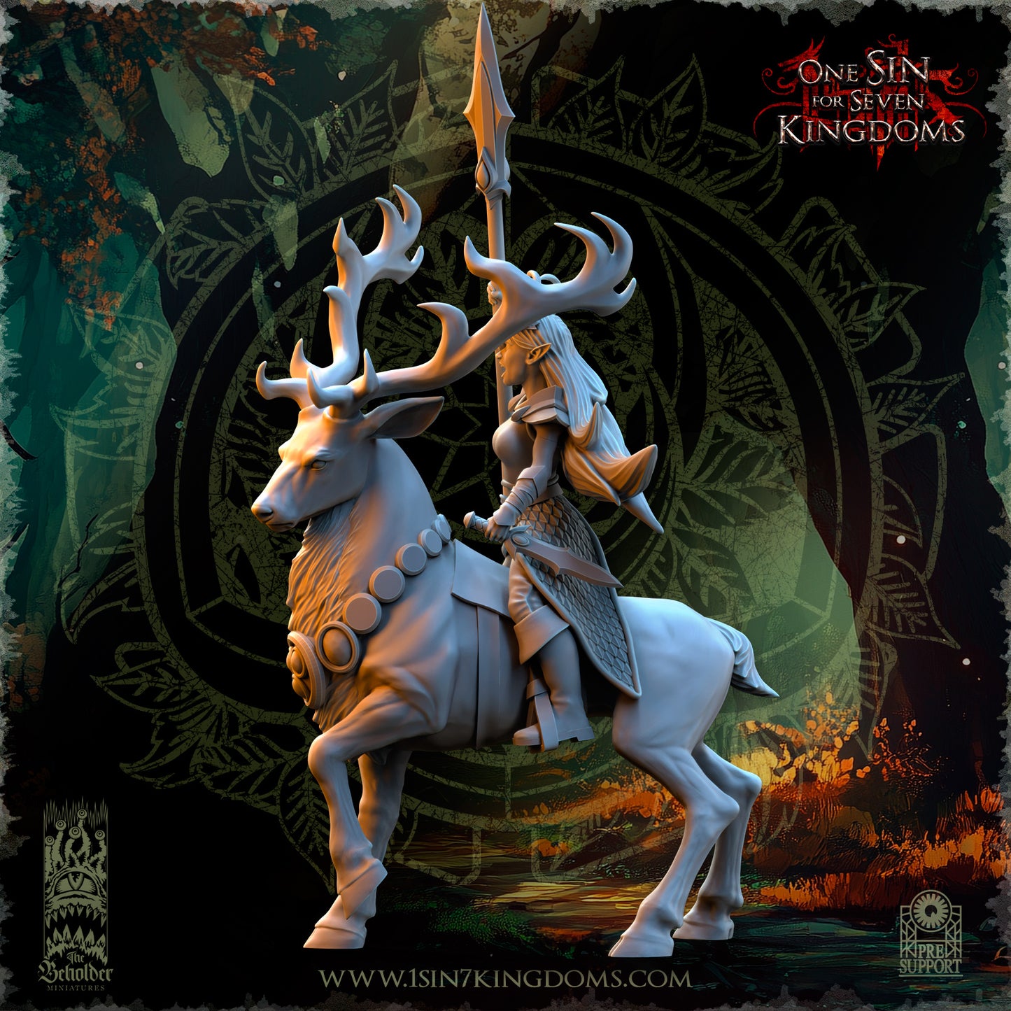 EE - Deepwood  Maidens with dagger - BR - EVERGREEN ELVES - The Beholder Miniatures 25-09 Novità