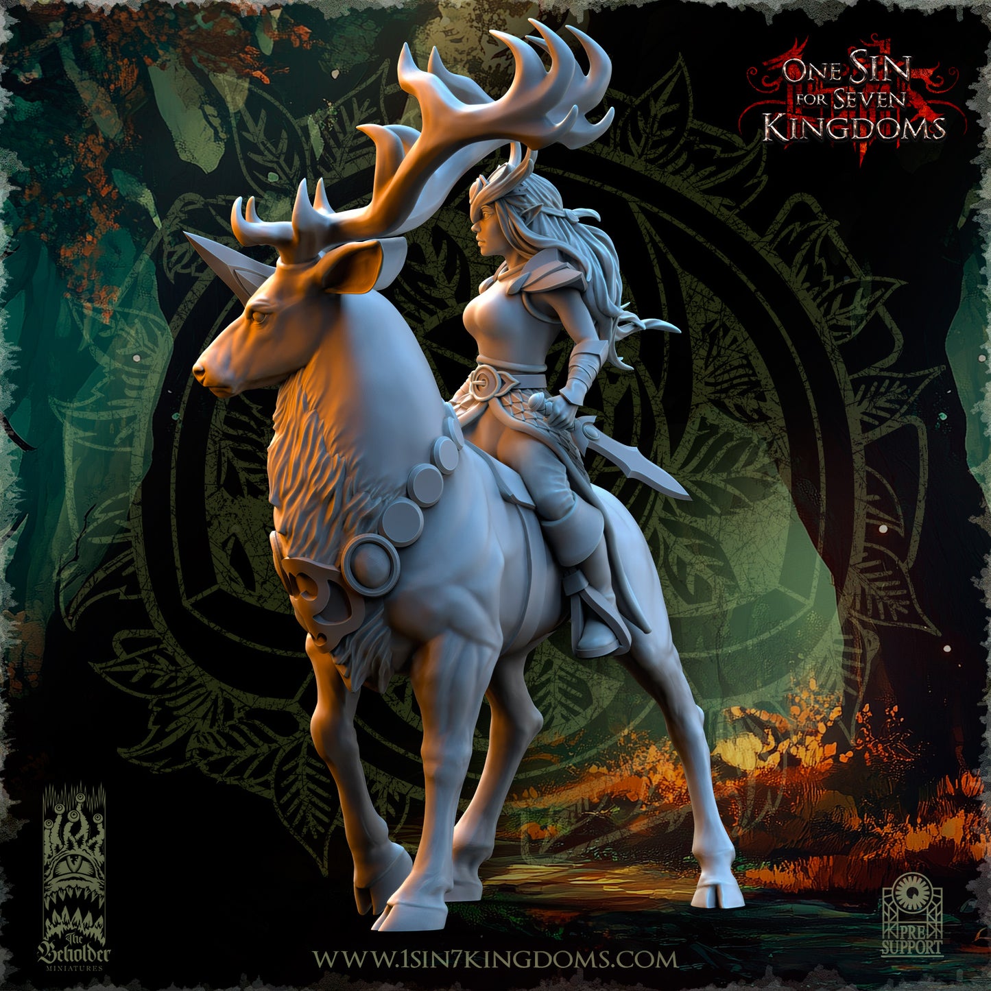 EE - Deepwood  Maidens with dagger - BR - EVERGREEN ELVES - The Beholder Miniatures 25-09 Novità