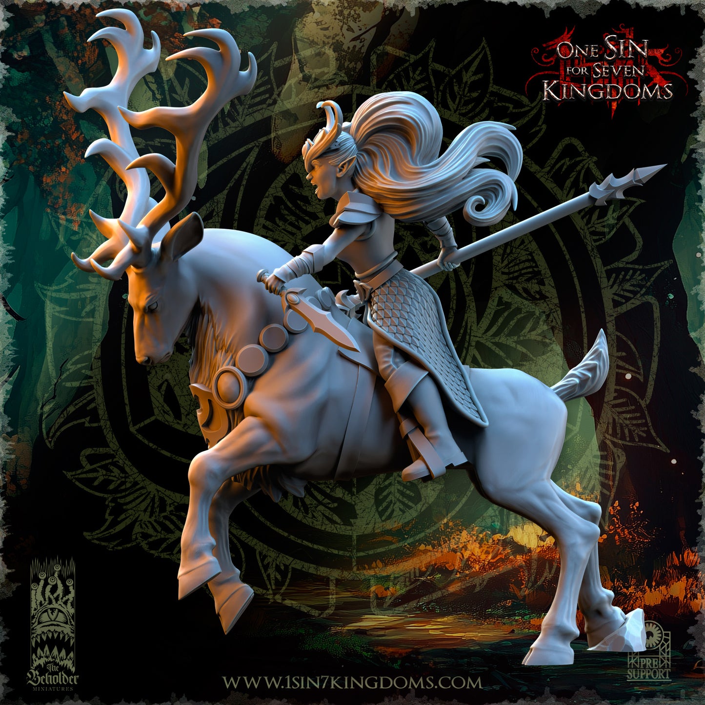 EE - Deepwood  Maidens with dagger - BR - EVERGREEN ELVES - The Beholder Miniatures 25-09 Novità