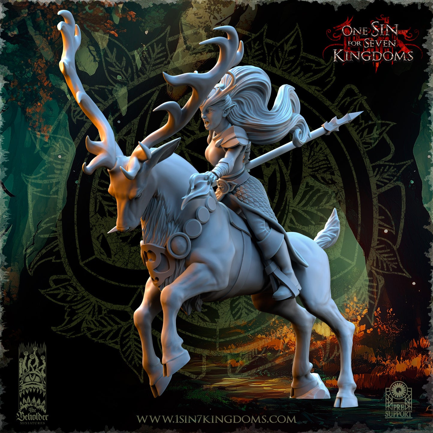EE - Deepwood Maidens with flame - BR - EVERGREEN ELVES - The Beholder Miniatures 25-09 Novità