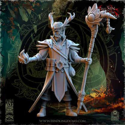 EE - Ohru Tree Shepherd - MULTI – ELFES À FEUILLES PERSISTANTES - Fantasy – The Beholder Miniatures 25-04