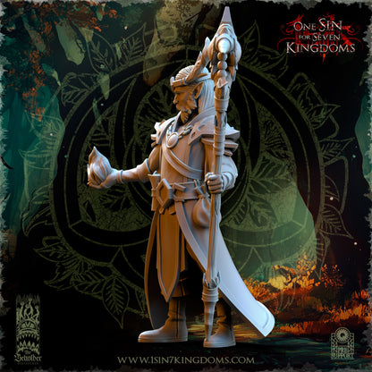 EE - Ohru Tree Shepherd - MULTI – ELFES À FEUILLES PERSISTANTES - Fantasy – The Beholder Miniatures 25-04