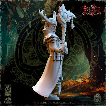EE - Ohru Tree Shepherd - MULTI – ELFES À FEUILLES PERSISTANTES - Fantasy – The Beholder Miniatures 25-04